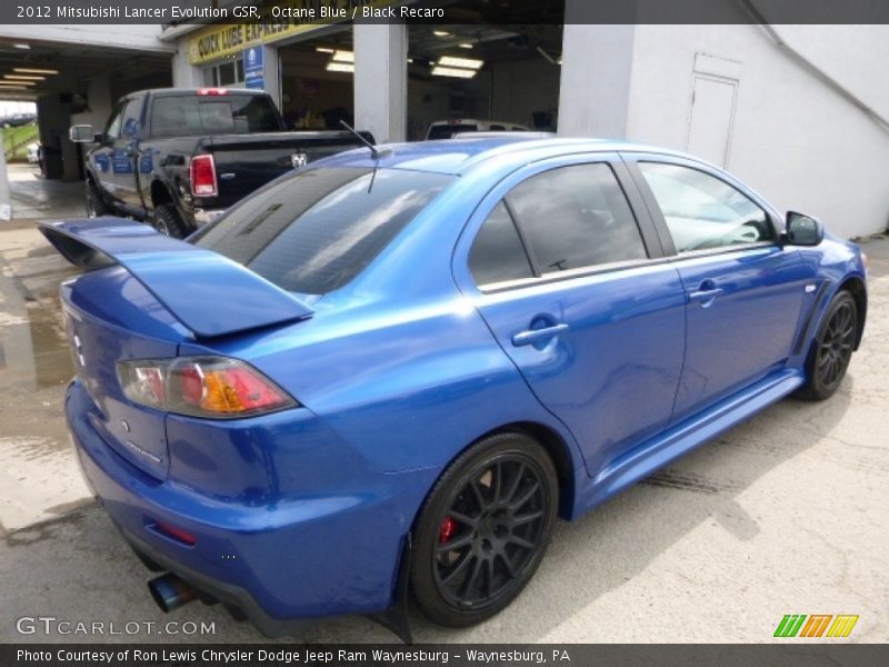 Octane Blue / Black Recaro 2012 Mitsubishi Lancer Evolution GSR