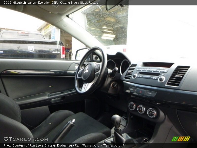 Octane Blue / Black Recaro 2012 Mitsubishi Lancer Evolution GSR