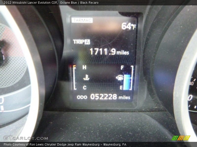 Octane Blue / Black Recaro 2012 Mitsubishi Lancer Evolution GSR