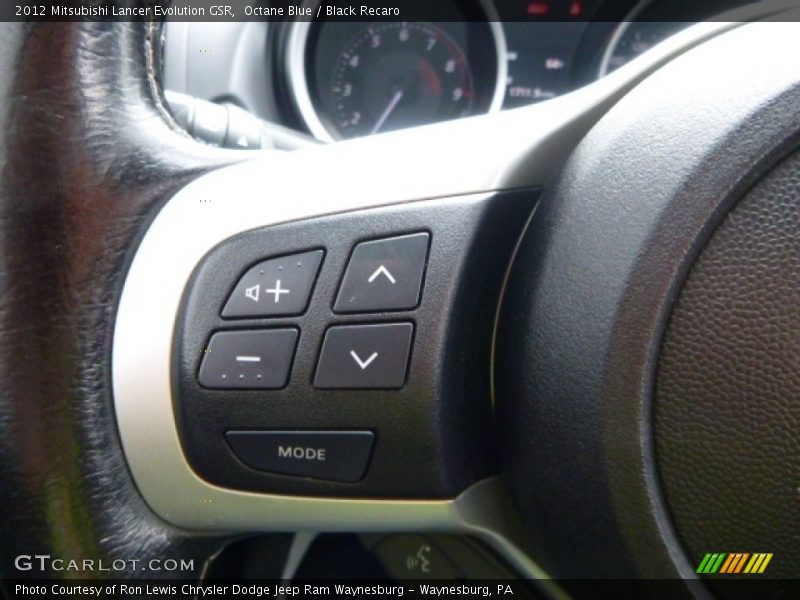 Octane Blue / Black Recaro 2012 Mitsubishi Lancer Evolution GSR