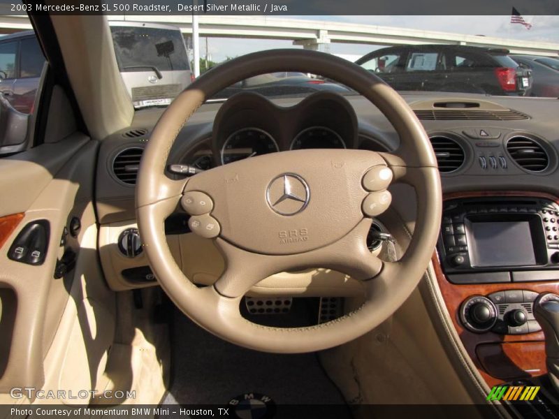 Desert Silver Metallic / Java 2003 Mercedes-Benz SL 500 Roadster