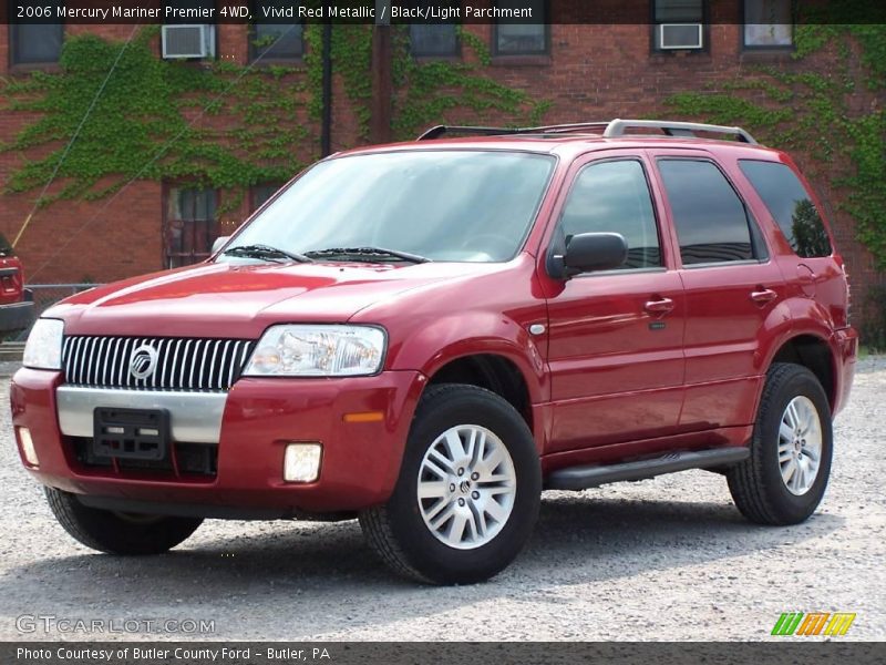 Vivid Red Metallic / Black/Light Parchment 2006 Mercury Mariner Premier 4WD