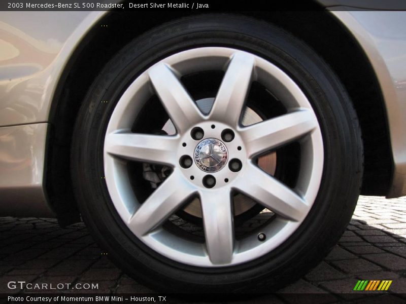 Desert Silver Metallic / Java 2003 Mercedes-Benz SL 500 Roadster