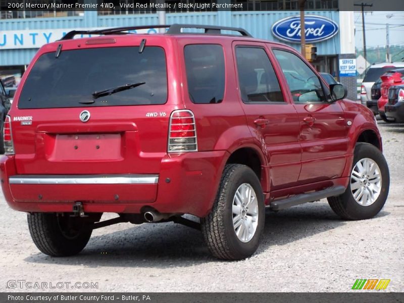 Vivid Red Metallic / Black/Light Parchment 2006 Mercury Mariner Premier 4WD