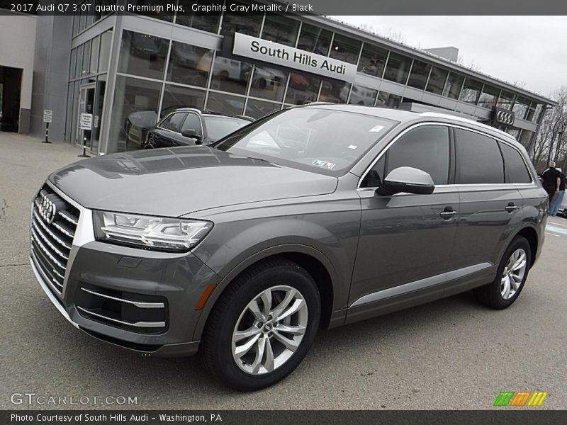 Graphite Gray Metallic / Black 2017 Audi Q7 3.0T quattro Premium Plus