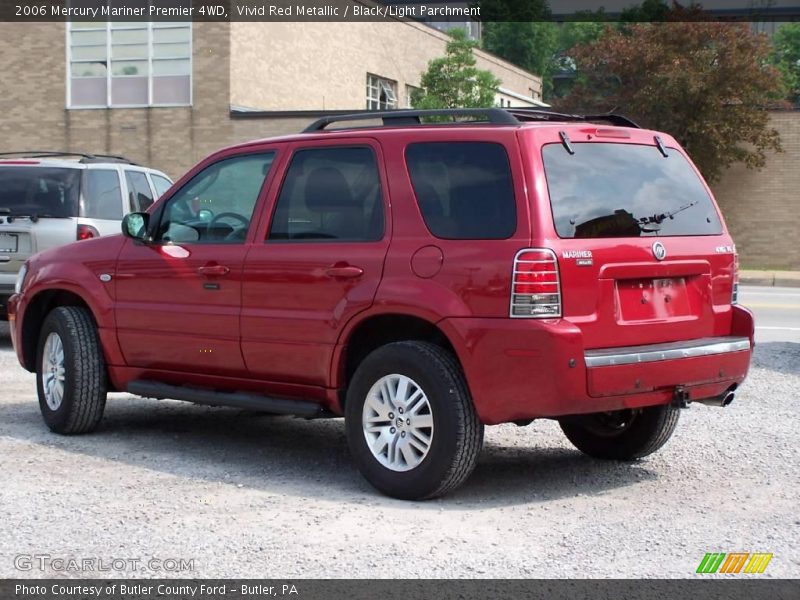 Vivid Red Metallic / Black/Light Parchment 2006 Mercury Mariner Premier 4WD