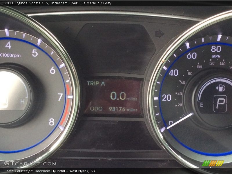 Iridescent Silver Blue Metallic / Gray 2011 Hyundai Sonata GLS