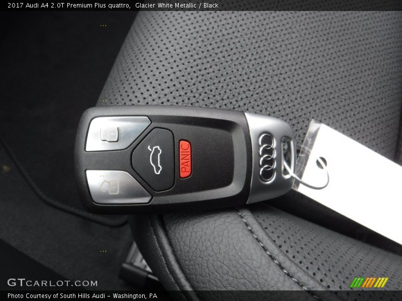 Glacier White Metallic / Black 2017 Audi A4 2.0T Premium Plus quattro