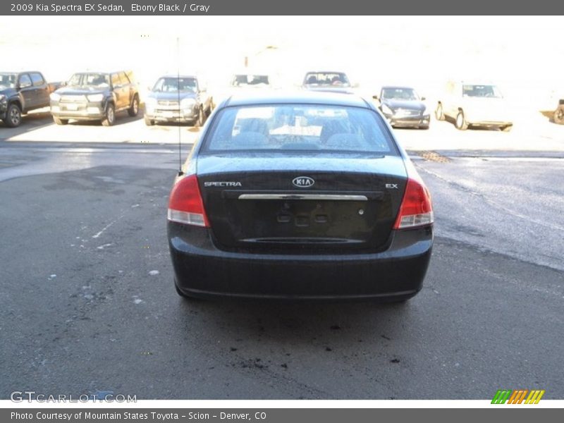 Ebony Black / Gray 2009 Kia Spectra EX Sedan