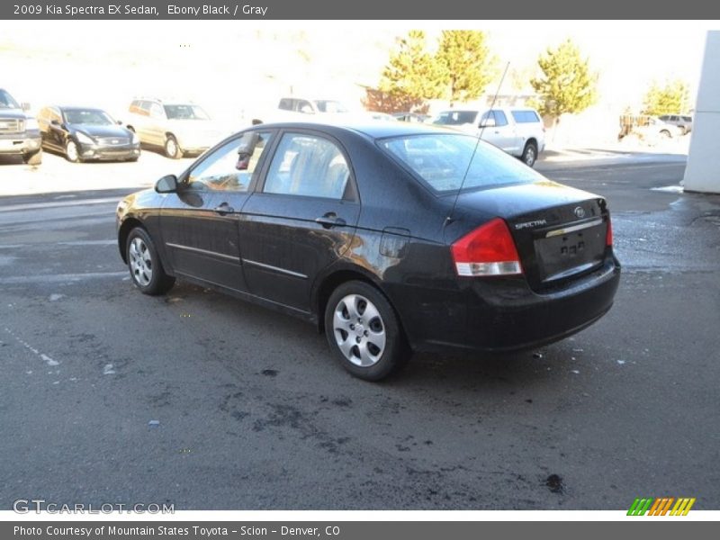Ebony Black / Gray 2009 Kia Spectra EX Sedan