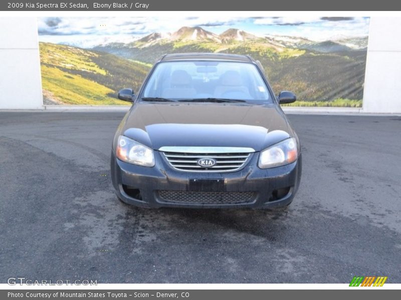 Ebony Black / Gray 2009 Kia Spectra EX Sedan