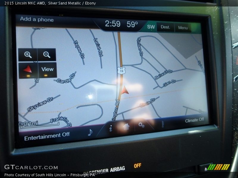 Silver Sand Metallic / Ebony 2015 Lincoln MKC AWD