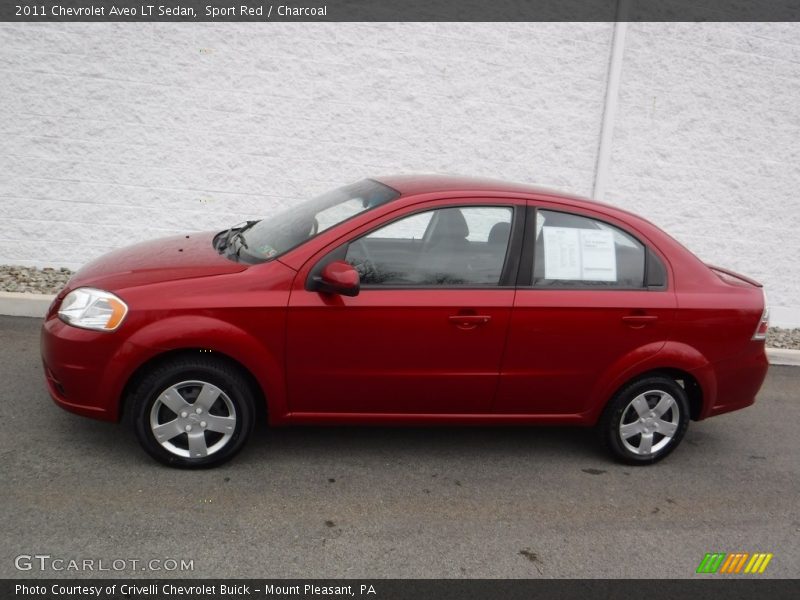 Sport Red / Charcoal 2011 Chevrolet Aveo LT Sedan