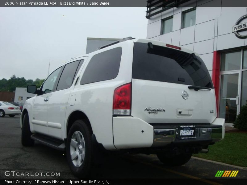Blizzard White / Sand Beige 2006 Nissan Armada LE 4x4
