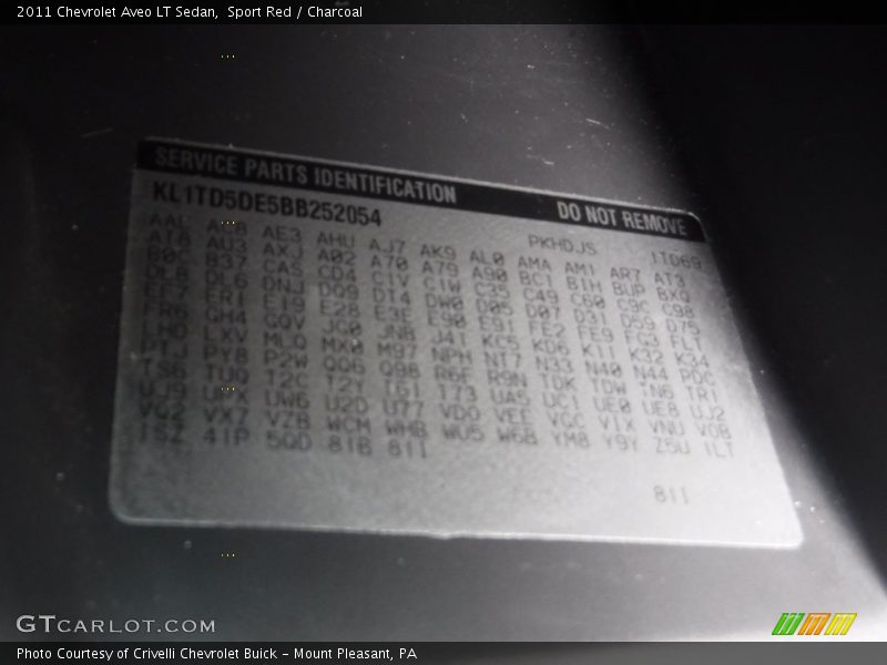 Sport Red / Charcoal 2011 Chevrolet Aveo LT Sedan