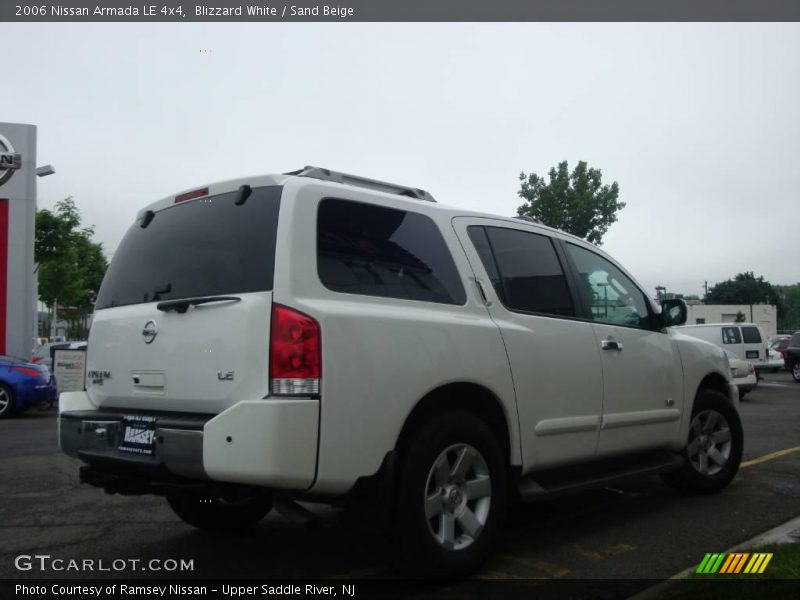 Blizzard White / Sand Beige 2006 Nissan Armada LE 4x4