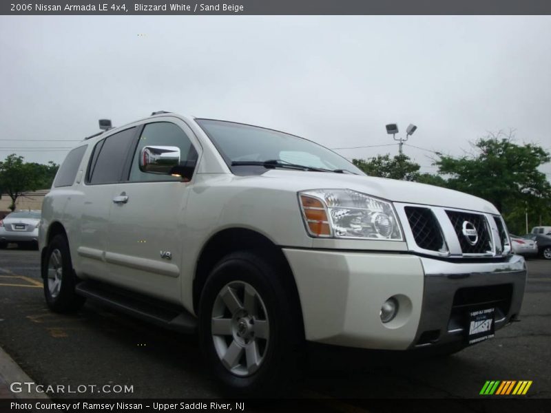 Blizzard White / Sand Beige 2006 Nissan Armada LE 4x4