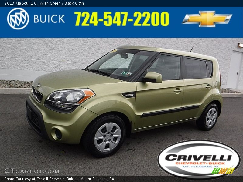 Alien Green / Black Cloth 2013 Kia Soul 1.6