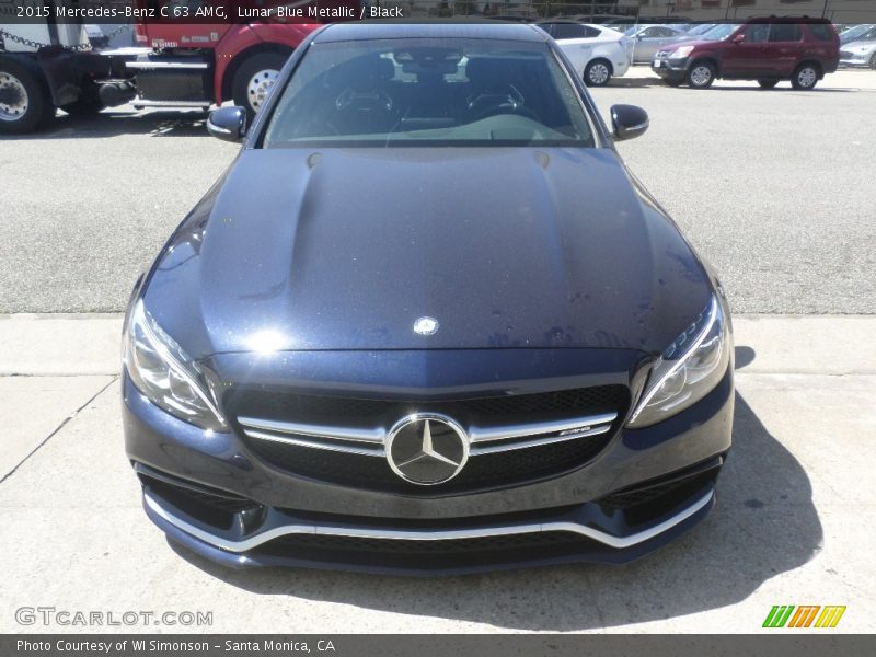 Lunar Blue Metallic / Black 2015 Mercedes-Benz C 63 AMG