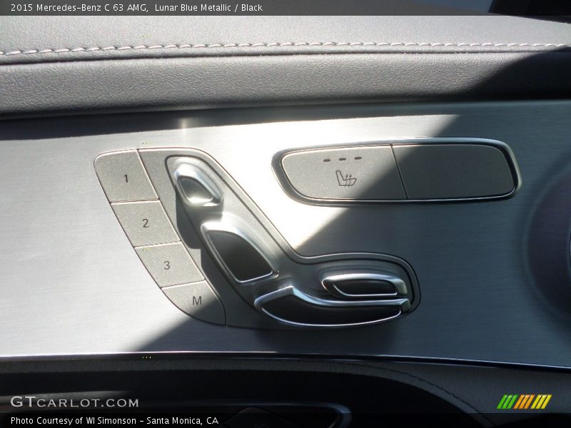 Lunar Blue Metallic / Black 2015 Mercedes-Benz C 63 AMG
