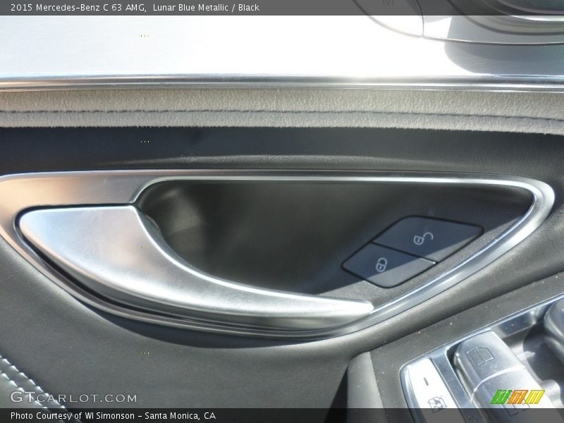 Lunar Blue Metallic / Black 2015 Mercedes-Benz C 63 AMG