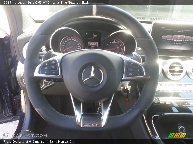 Lunar Blue Metallic / Black 2015 Mercedes-Benz C 63 AMG