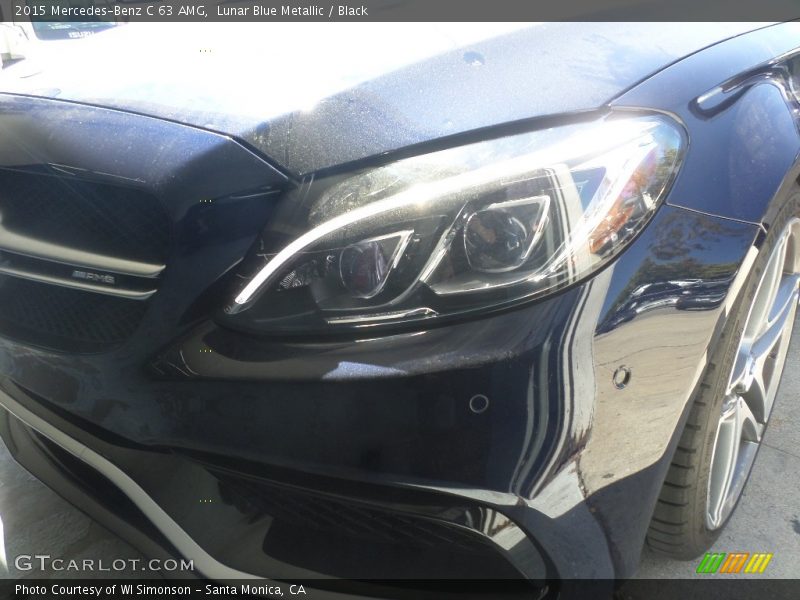 Lunar Blue Metallic / Black 2015 Mercedes-Benz C 63 AMG
