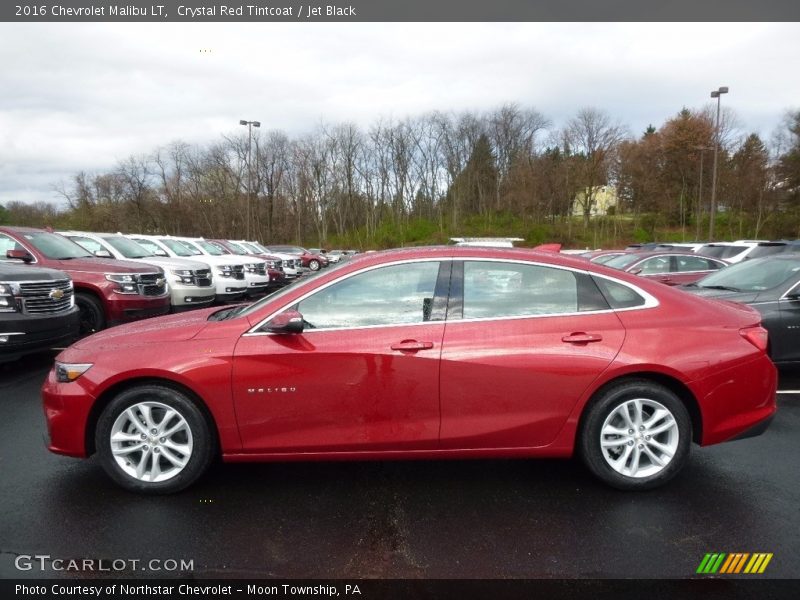 Crystal Red Tintcoat / Jet Black 2016 Chevrolet Malibu LT