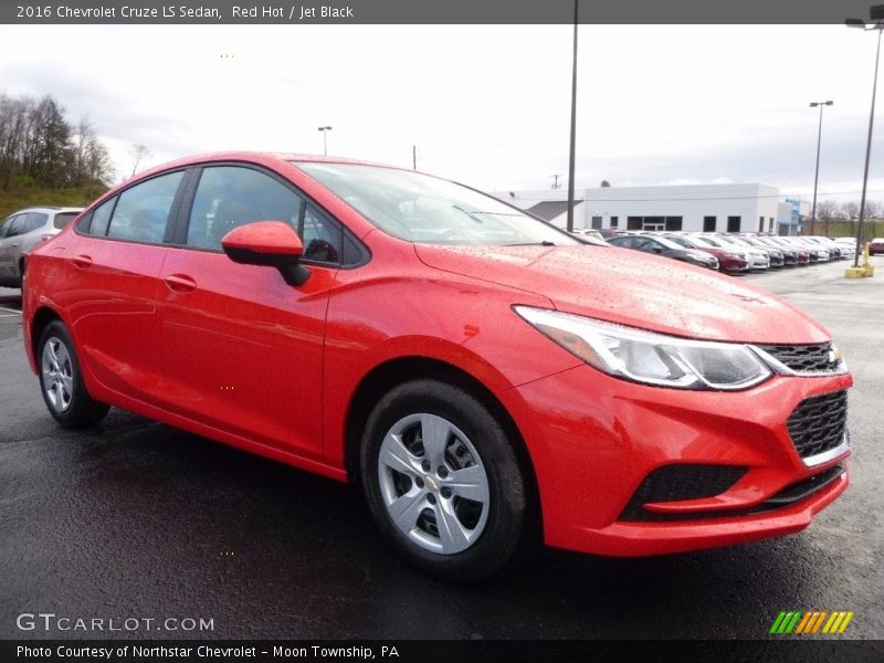 Red Hot / Jet Black 2016 Chevrolet Cruze LS Sedan