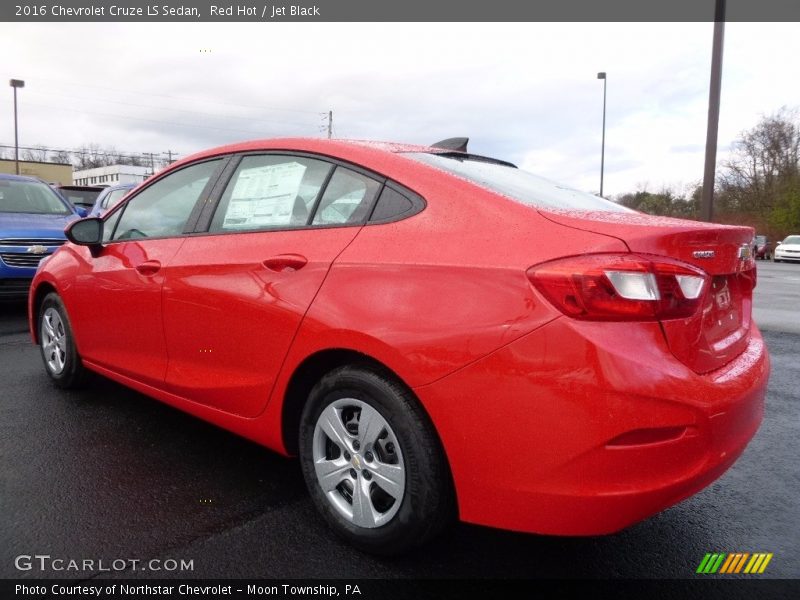 Red Hot / Jet Black 2016 Chevrolet Cruze LS Sedan