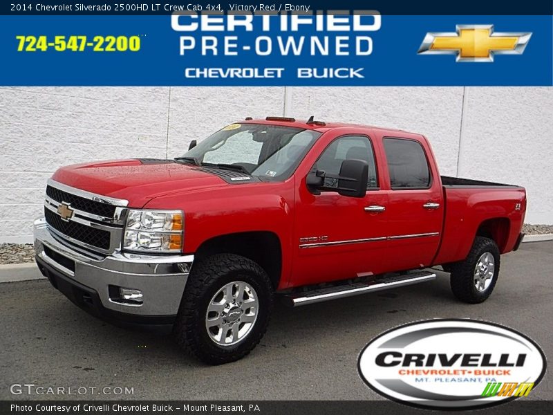 Victory Red / Ebony 2014 Chevrolet Silverado 2500HD LT Crew Cab 4x4