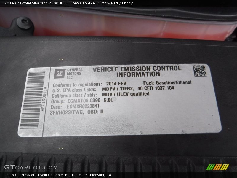 Victory Red / Ebony 2014 Chevrolet Silverado 2500HD LT Crew Cab 4x4