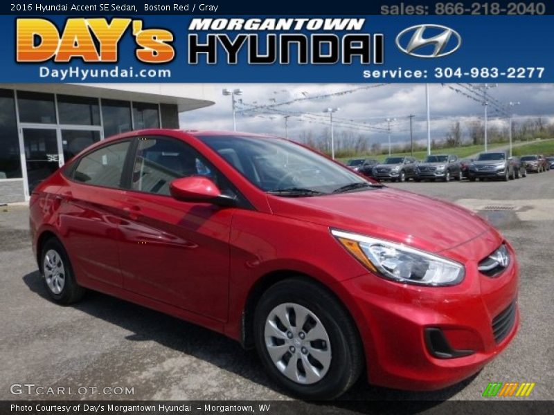 Boston Red / Gray 2016 Hyundai Accent SE Sedan