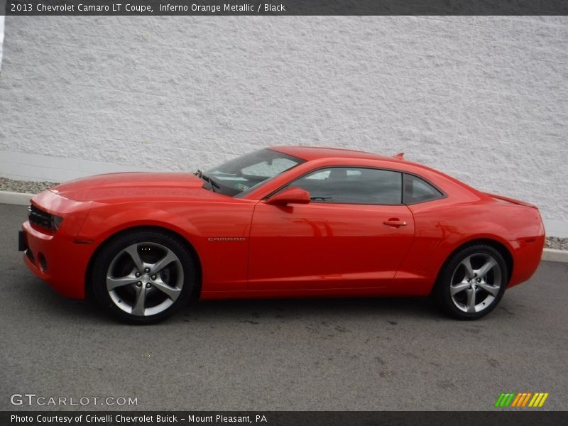 Inferno Orange Metallic / Black 2013 Chevrolet Camaro LT Coupe