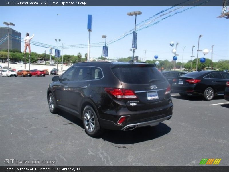 Java Espresso / Beige 2017 Hyundai Santa Fe SE