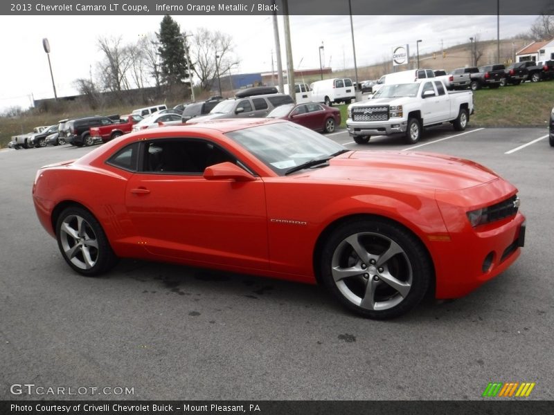 Inferno Orange Metallic / Black 2013 Chevrolet Camaro LT Coupe
