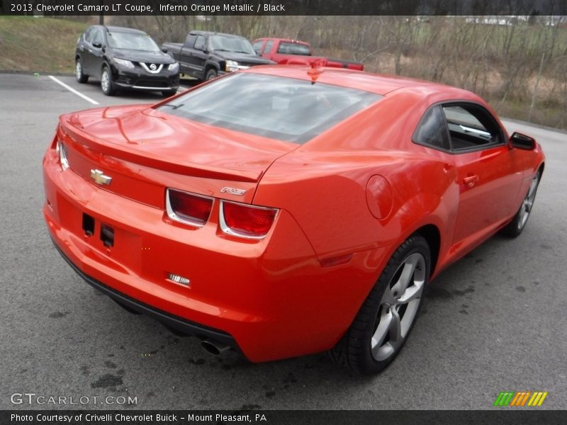 Inferno Orange Metallic / Black 2013 Chevrolet Camaro LT Coupe