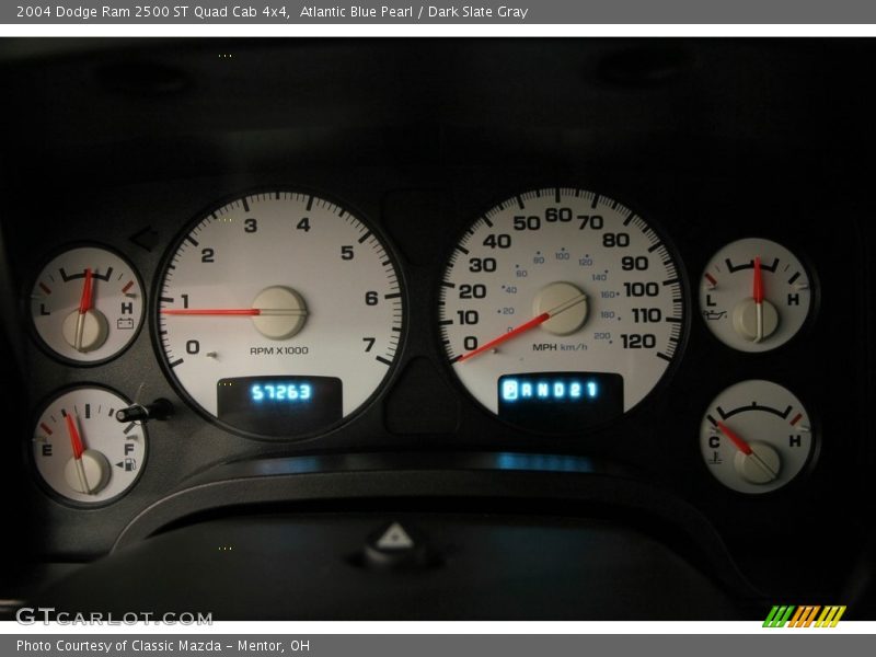 Atlantic Blue Pearl / Dark Slate Gray 2004 Dodge Ram 2500 ST Quad Cab 4x4