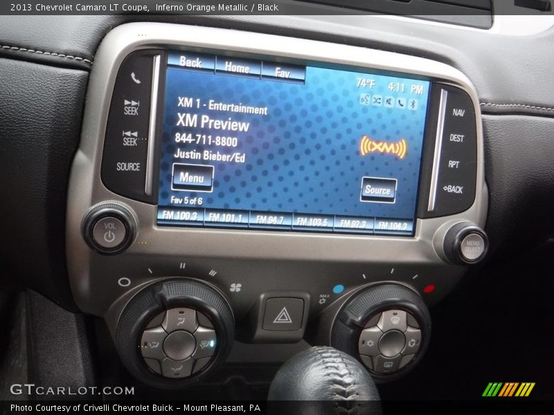 Inferno Orange Metallic / Black 2013 Chevrolet Camaro LT Coupe