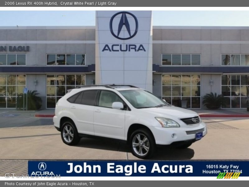 Crystal White Pearl / Light Gray 2006 Lexus RX 400h Hybrid