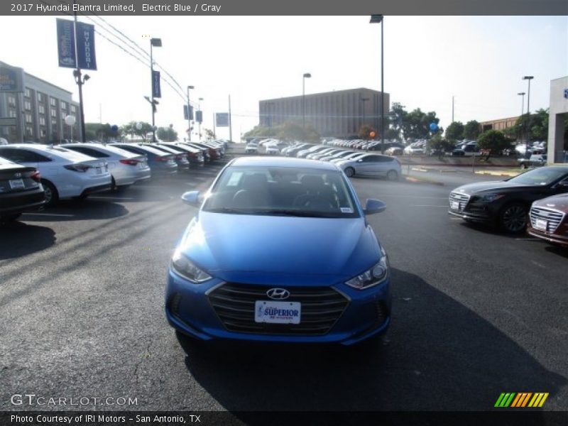 Electric Blue / Gray 2017 Hyundai Elantra Limited