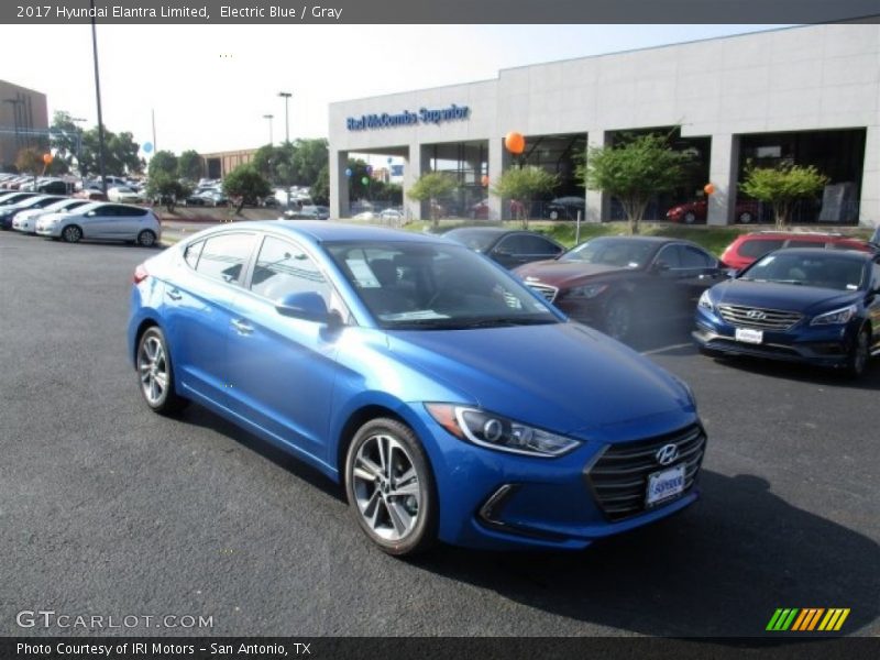 Electric Blue / Gray 2017 Hyundai Elantra Limited