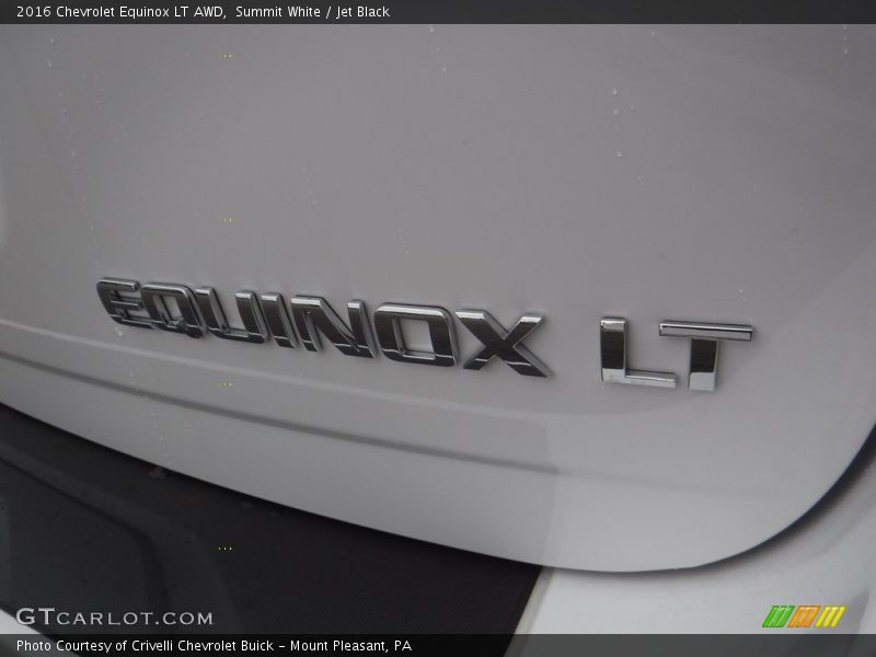 Summit White / Jet Black 2016 Chevrolet Equinox LT AWD