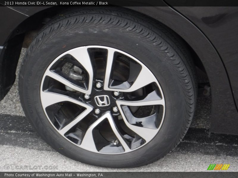 Kona Coffee Metallic / Black 2013 Honda Civic EX-L Sedan