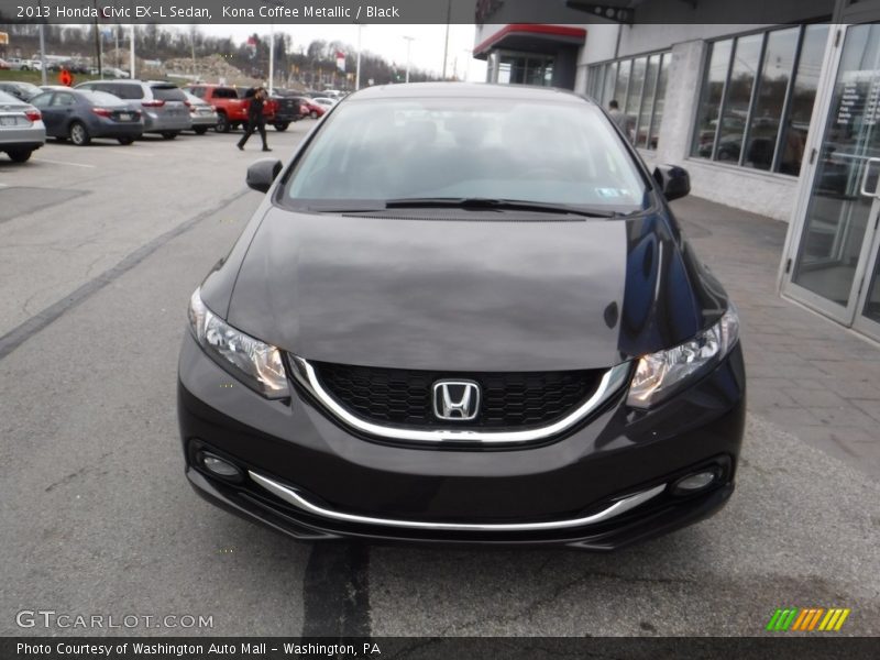 Kona Coffee Metallic / Black 2013 Honda Civic EX-L Sedan