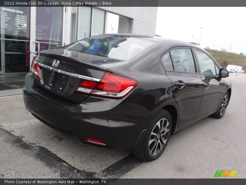 Kona Coffee Metallic / Black 2013 Honda Civic EX-L Sedan