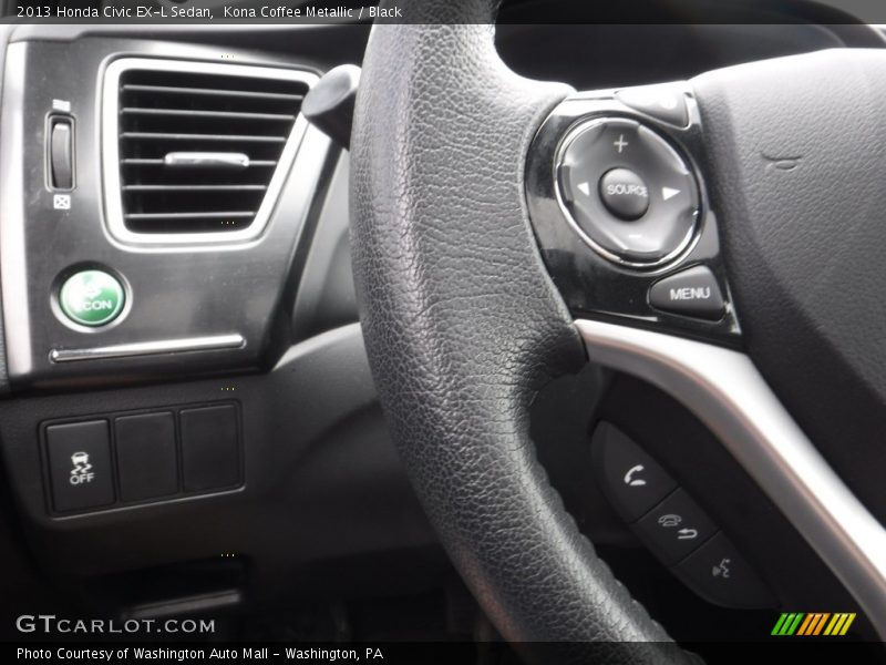 Kona Coffee Metallic / Black 2013 Honda Civic EX-L Sedan