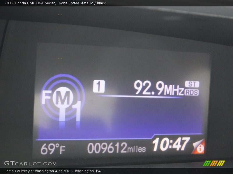 Kona Coffee Metallic / Black 2013 Honda Civic EX-L Sedan