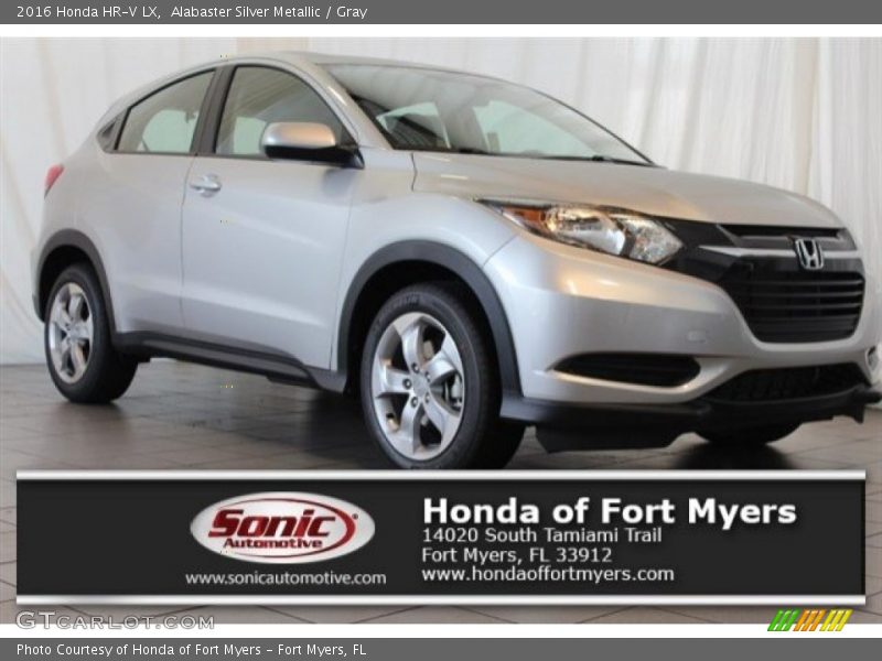 Alabaster Silver Metallic / Gray 2016 Honda HR-V LX