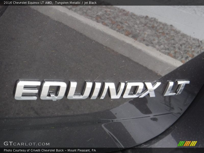 Tungsten Metallic / Jet Black 2016 Chevrolet Equinox LT AWD